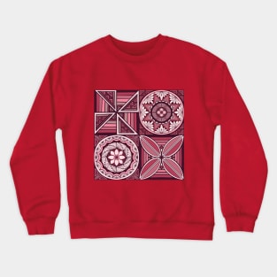 Tapa patchwork - coral Crewneck Sweatshirt